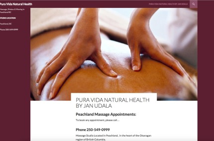 PeachlandBCmassage.com :: Healthy Massage Website