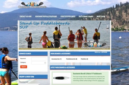 OkanaganPaddleboards.com :: Rental & Retail Website
