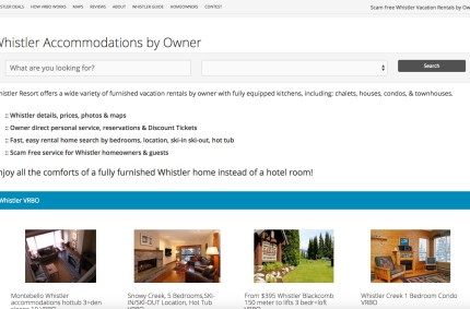 WhistlerbyOwner.com :: Vacation Rental by Owner (VRBO) Website