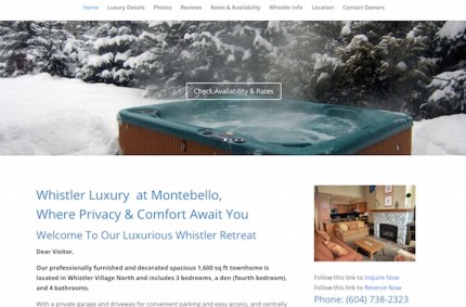 LuxuryWhistlerAccommodations.com :: Responsive Vacation Rental Site